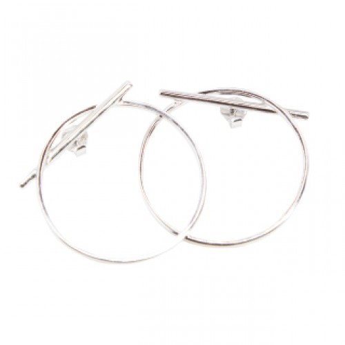 Boucles d'oreilles en argent 30mm, SIM50-3